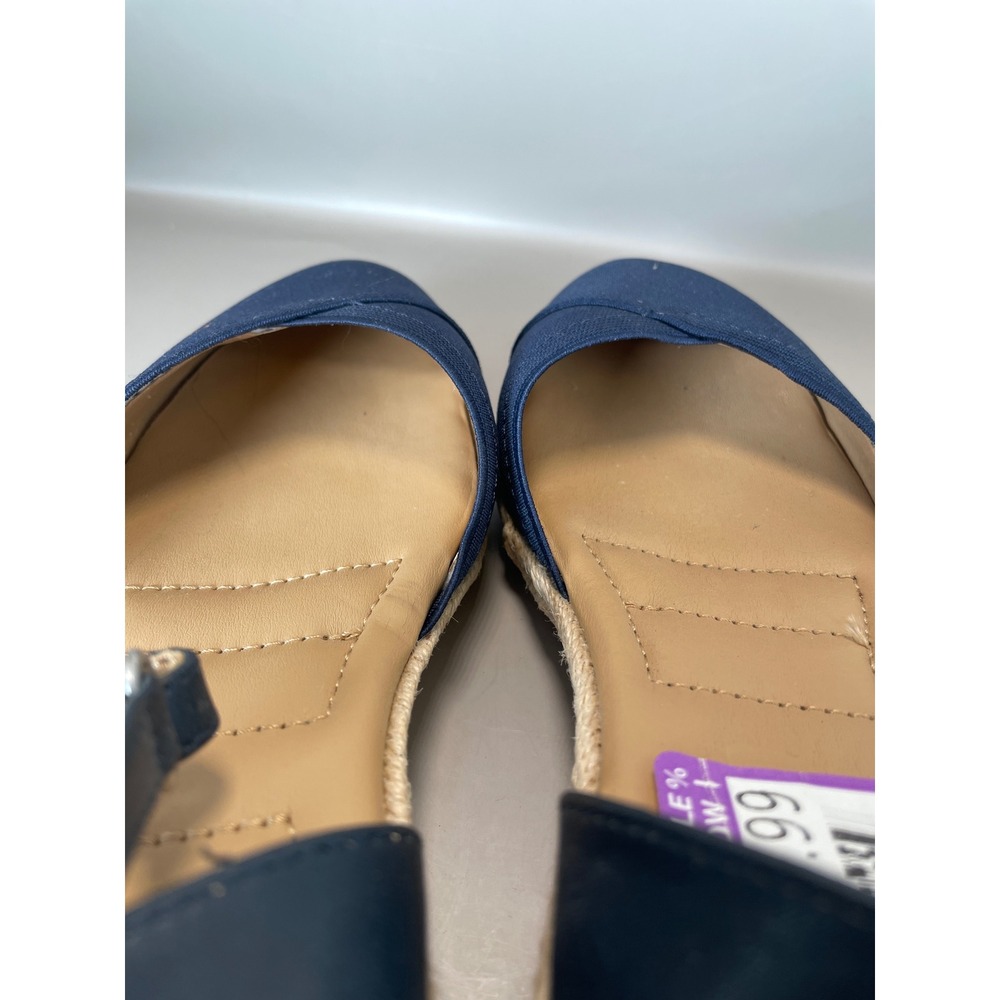 Katie & Kelly Nessa Navy Blue Espadrille Wedge Sandals Women's Size 8M - Picture 4 of 8